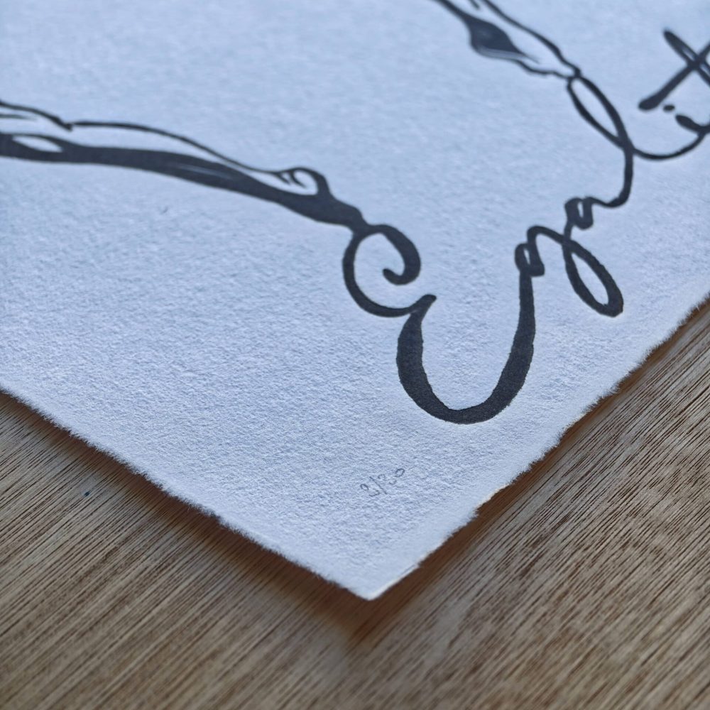 linogravure ; oeuvre originale ; atelier du lys ; Montpellier ; suzon bastide ; onirique ; rêve ; poésie ; fleurs ; liberté ; égalité ; sororité ; féministe ; féminisme ; femme ; floral
